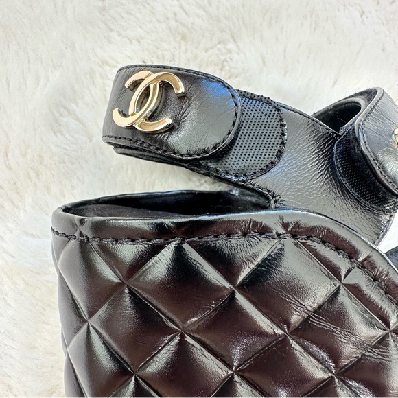 CHANEL women platform sandals size 35 EU Authentic Retail 2200$ - Picture 8 of 13